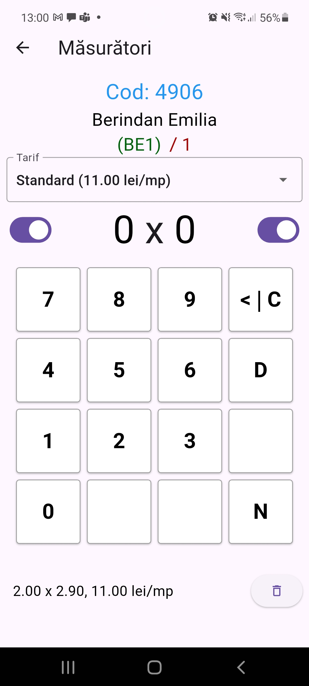 flarpet - completare masuratori covoare