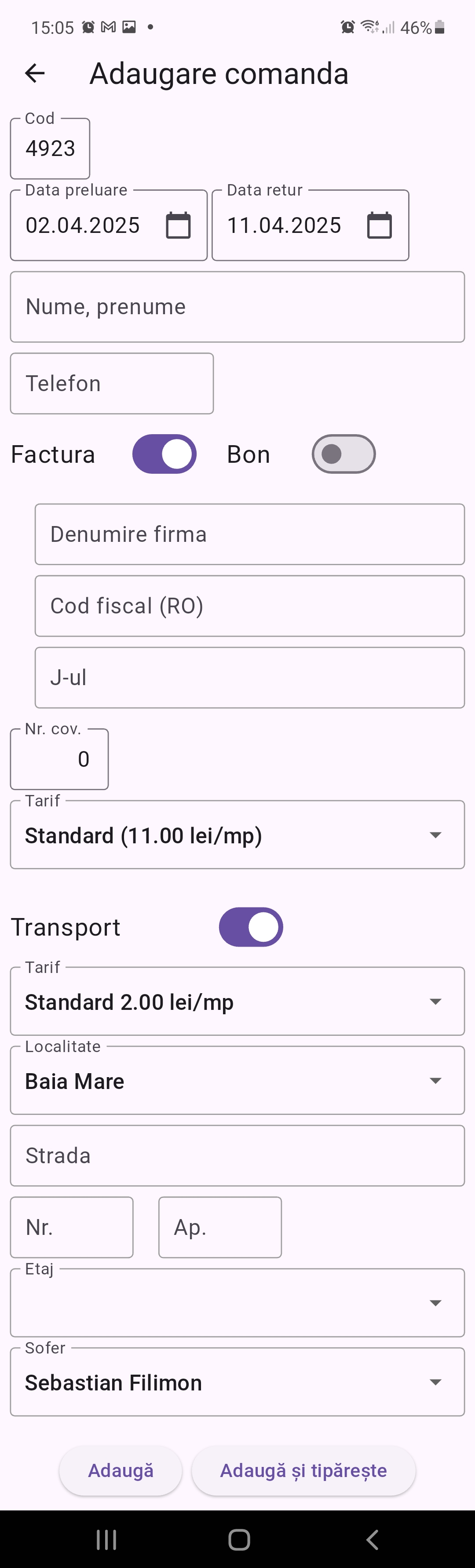 flarpet - preluare comenzi spalatorie covoare la ediu